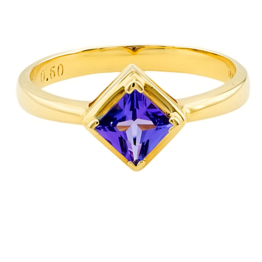 18ct Gold Tanzanite Ring size O